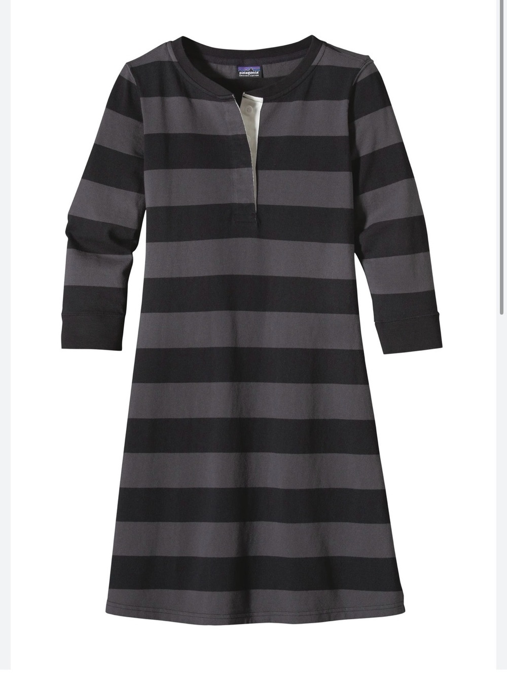 Patagonia women’s 3/4-sleeved sender striped dress size medium